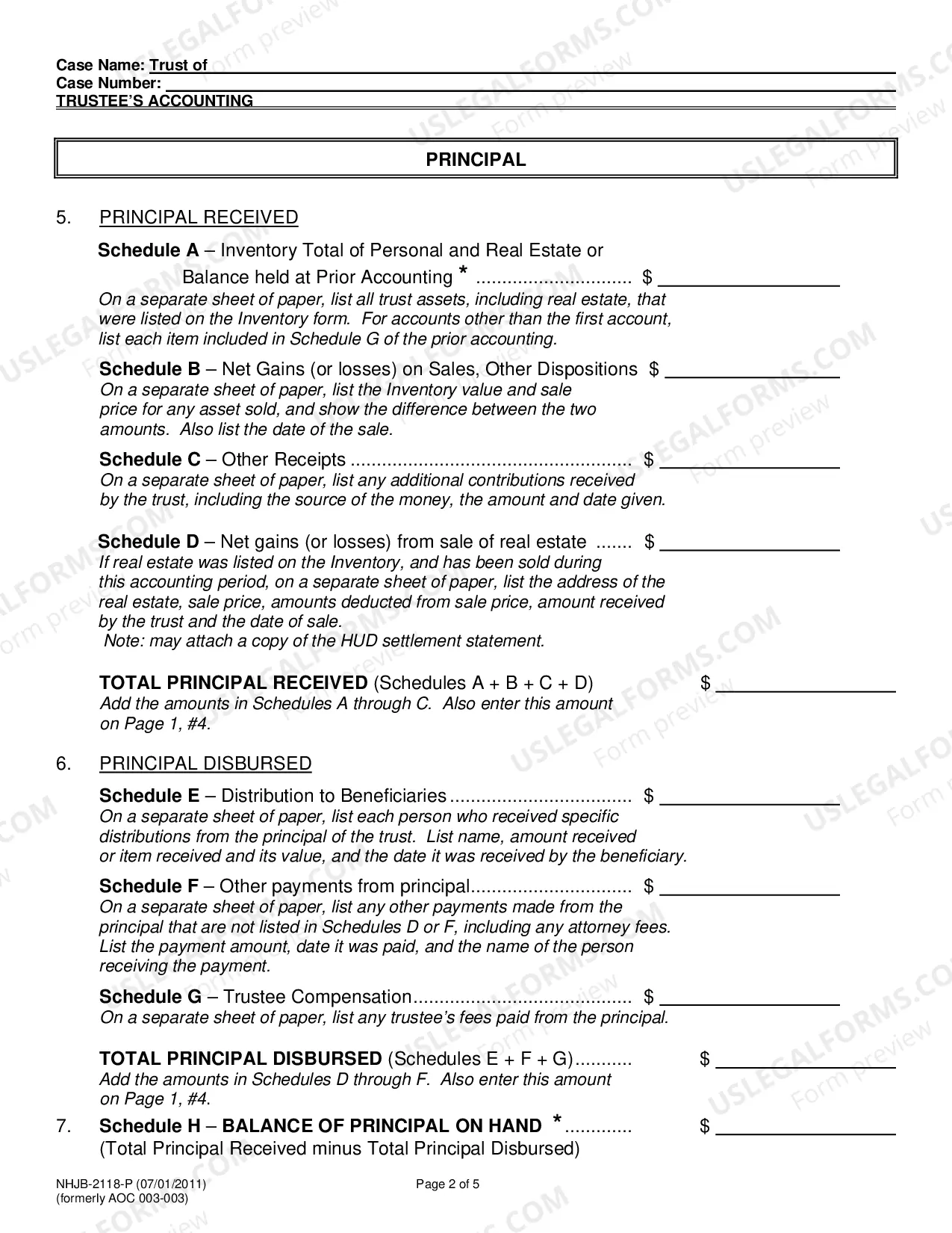 Preview Trustee Accounting