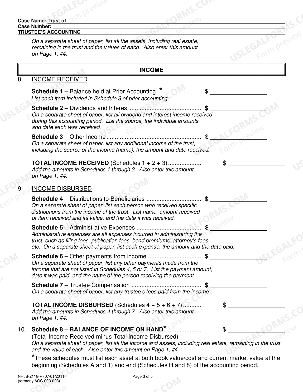 Preview Trustee Accounting