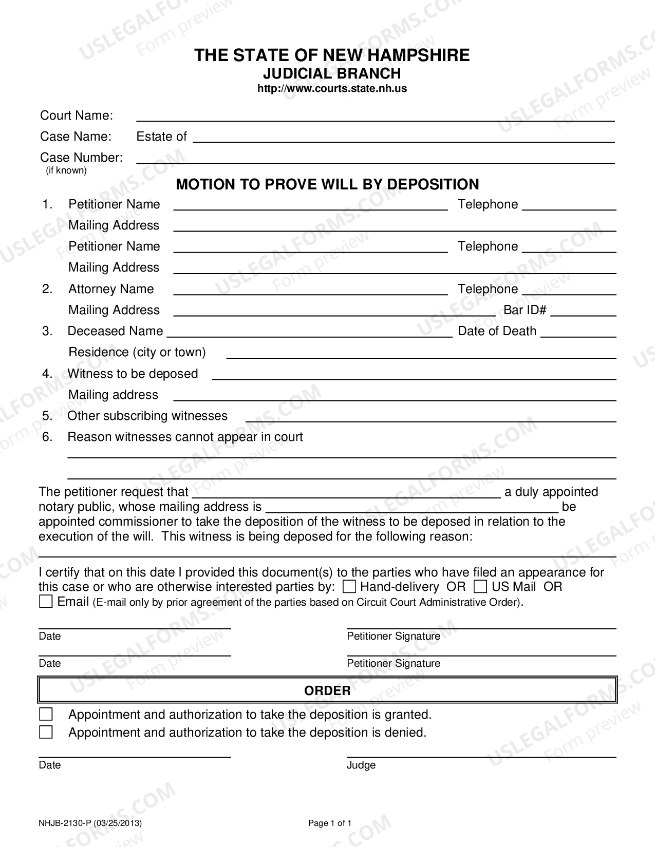 Motion For Prove Up Hearing US Legal Forms