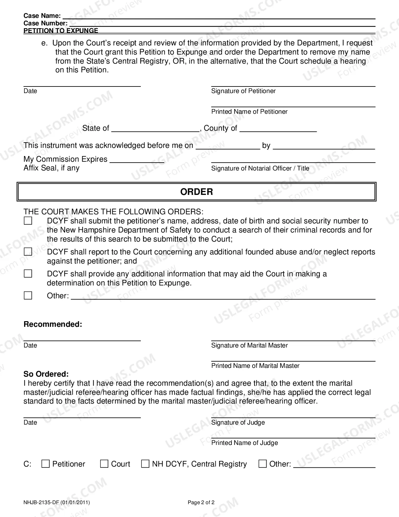 Preview Petition to Expunge - Remove