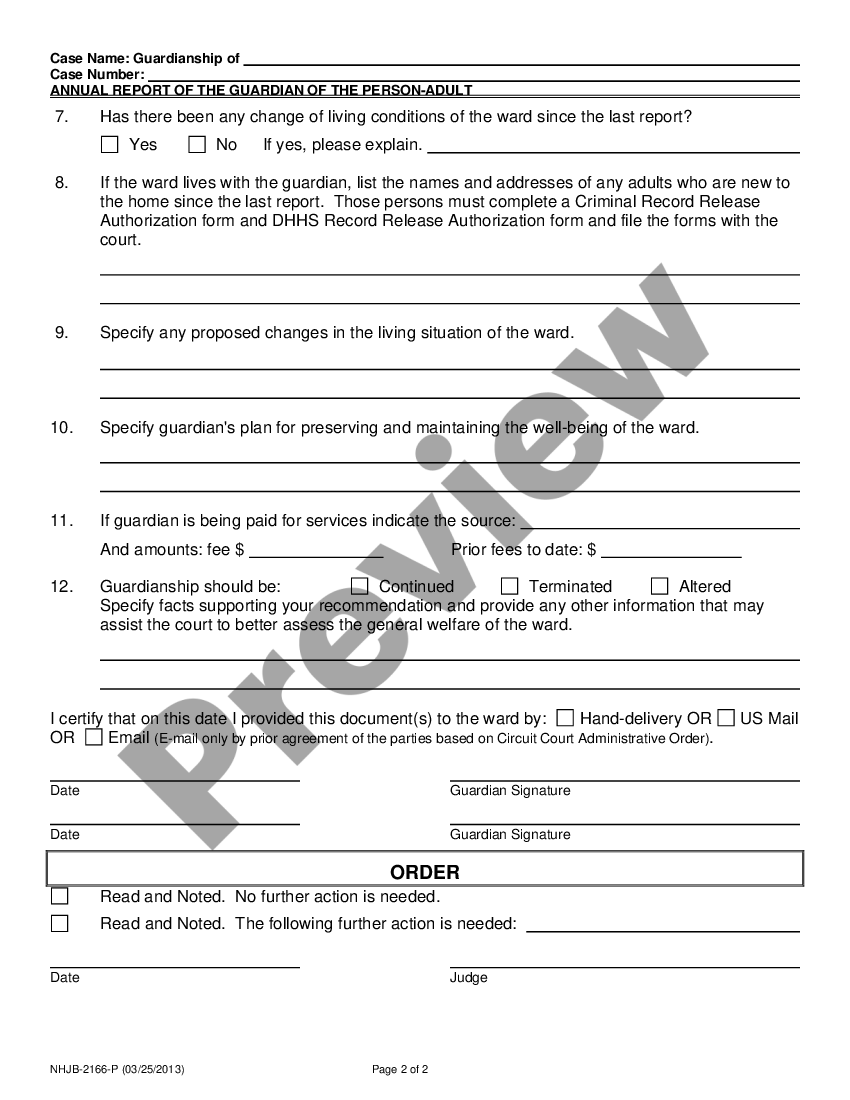 Annual Report For Guardianship Us Legal Forms 9923