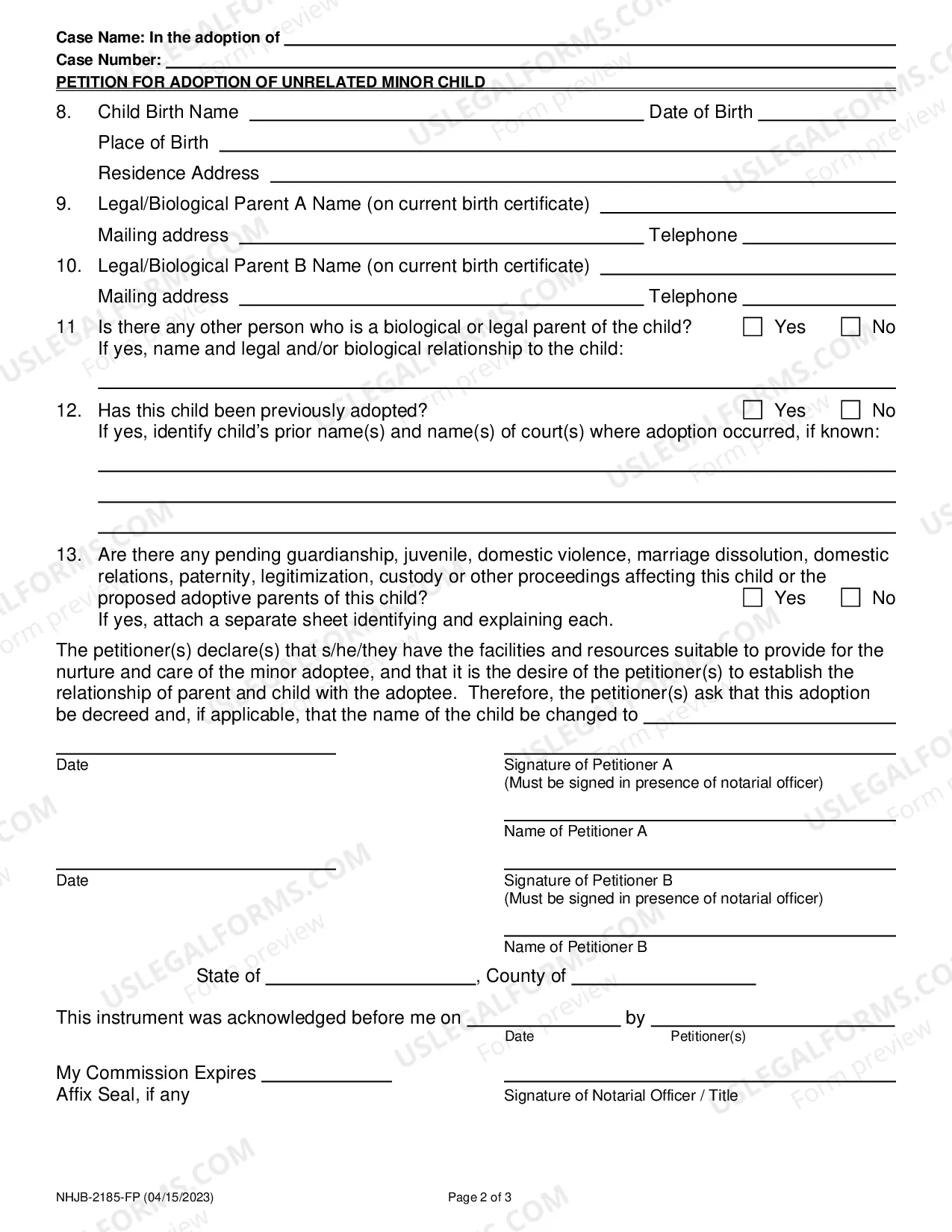 Preview Petition for Adoption