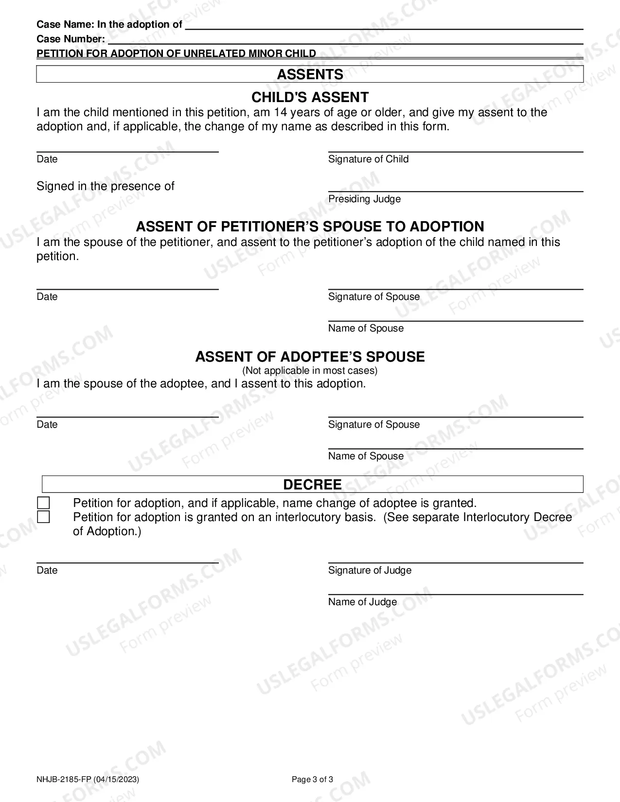 Preview Petition for Adoption