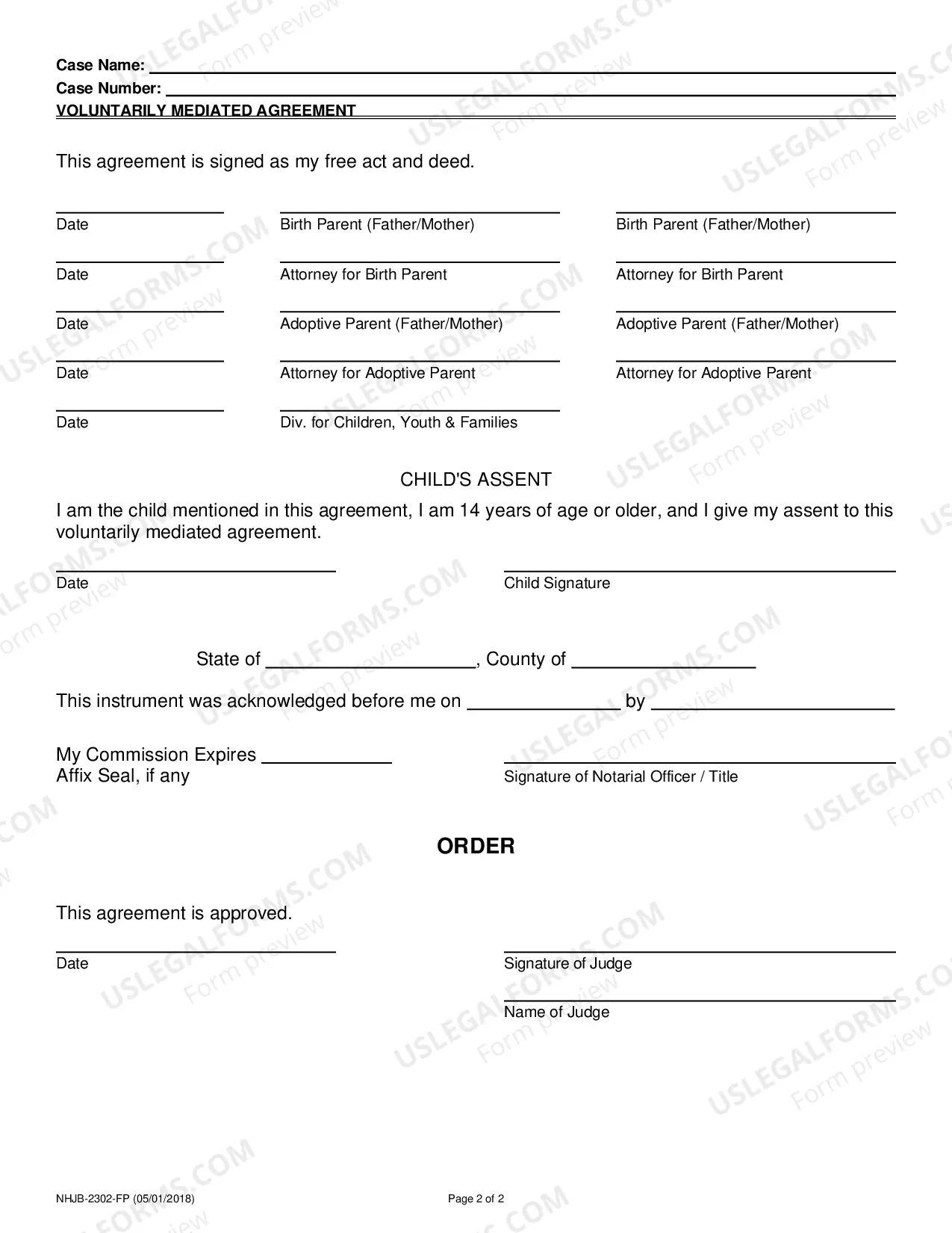 Preview Voluntarily Mediated Agreement