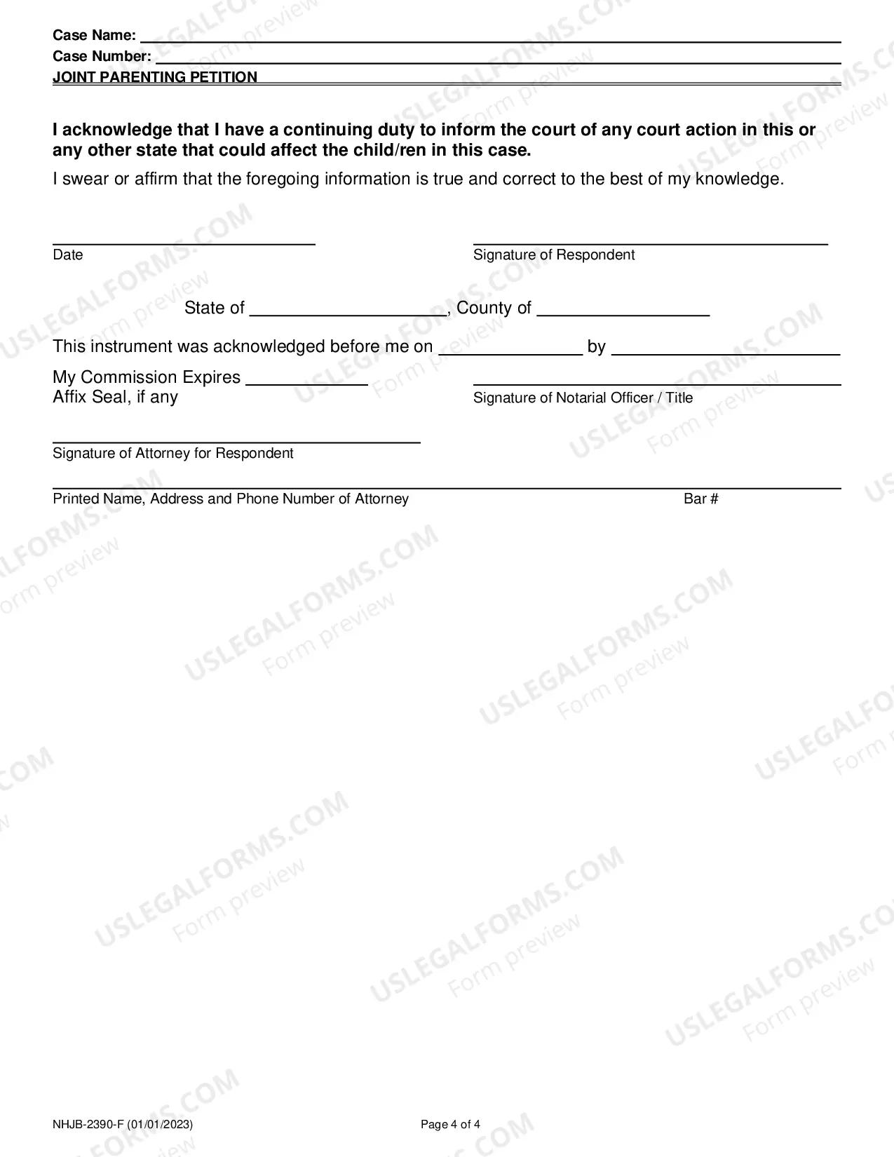Preview Joint Parenting Petition