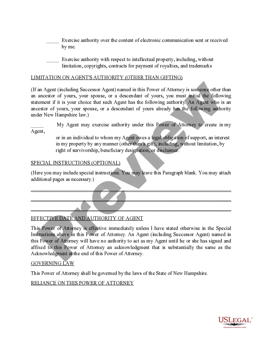 Preview General Durable Power of Attorney for Property and Finances or Financial Effective upon Disability