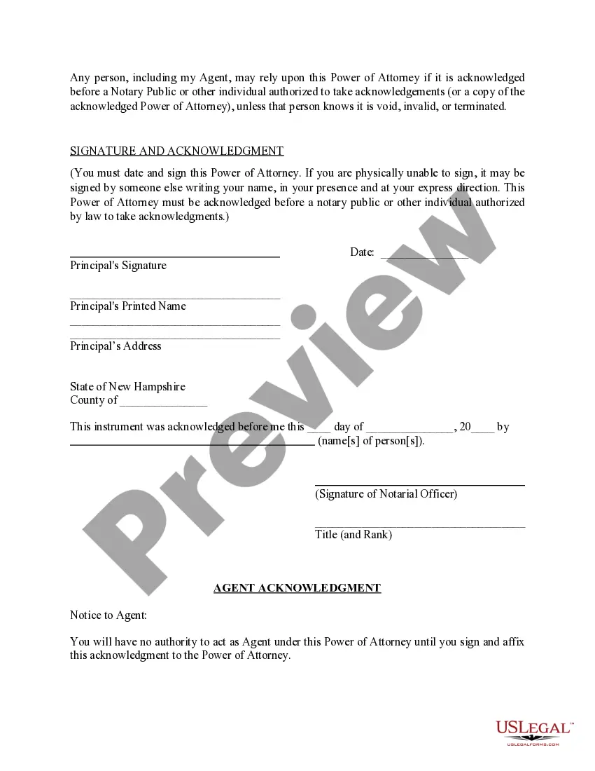 Preview General Durable Power of Attorney for Property and Finances or Financial Effective upon Disability