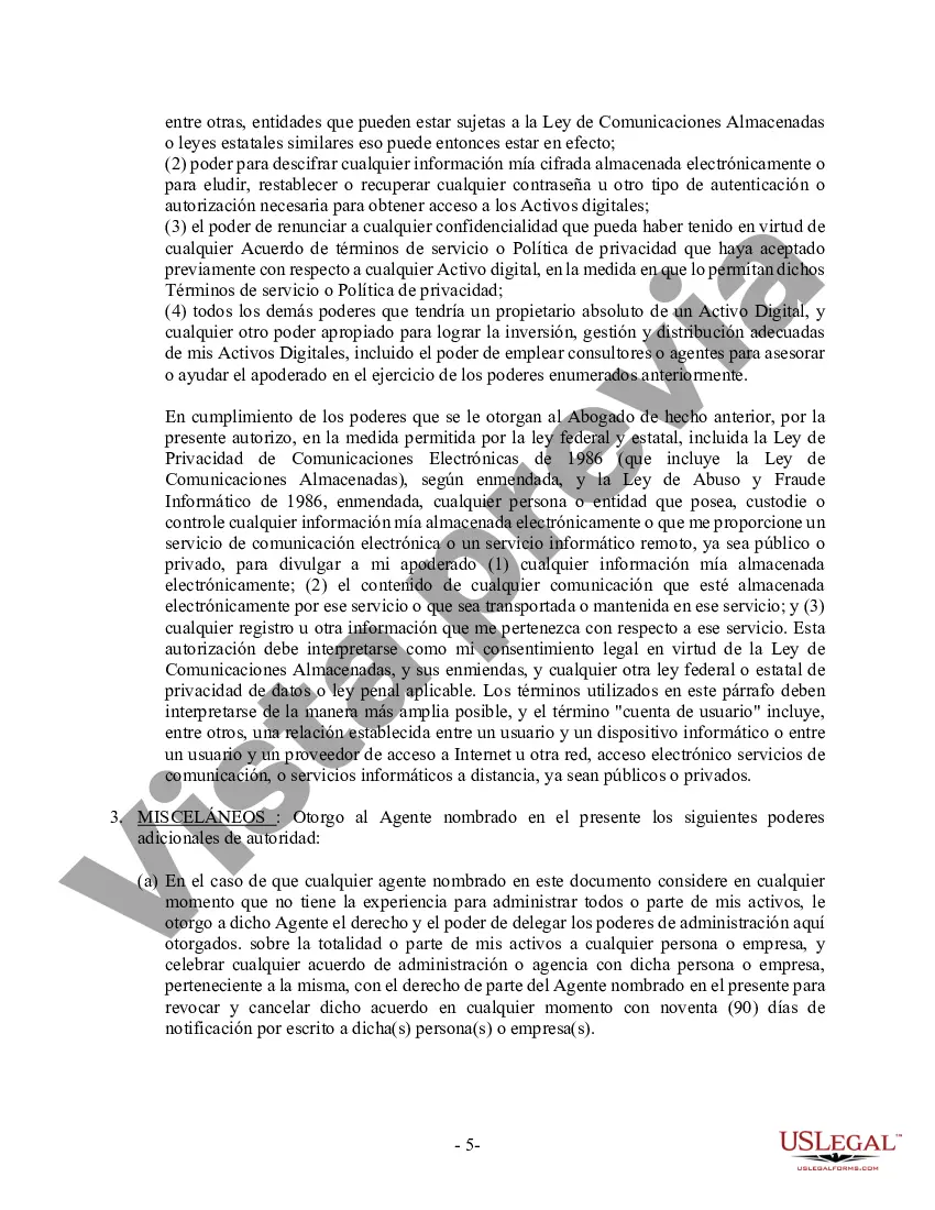 Preview Poder General Duradero para Bienes y Finanzas o Financiero Efectivo Inmediatamente