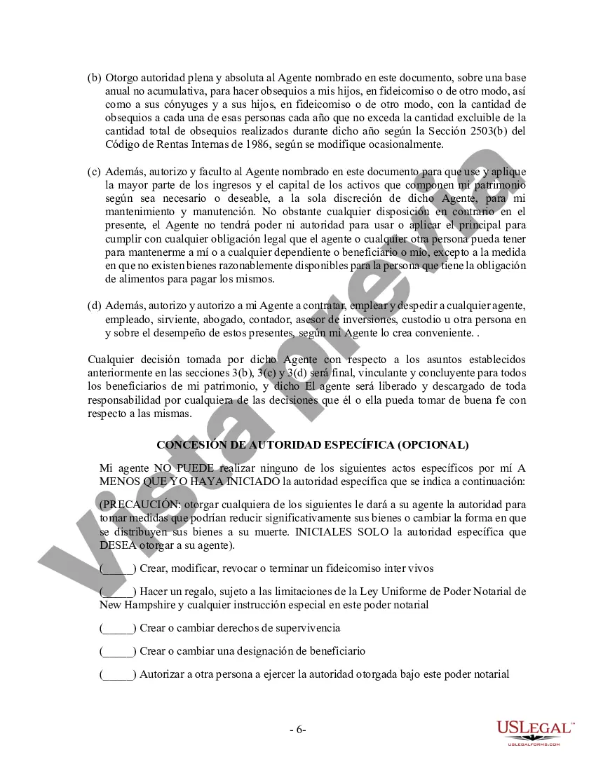 Preview Poder General Duradero para Bienes y Finanzas o Financiero Efectivo Inmediatamente