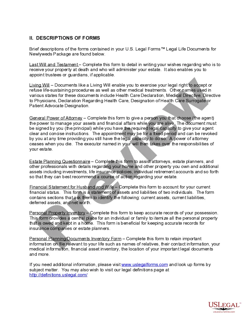 Preview New Hampshire Essential Legal Life Documents for Newlyweds