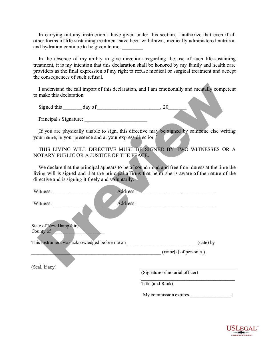 page 6 Durable Power of Attorney for Health Care and Living Will - Statutory preview