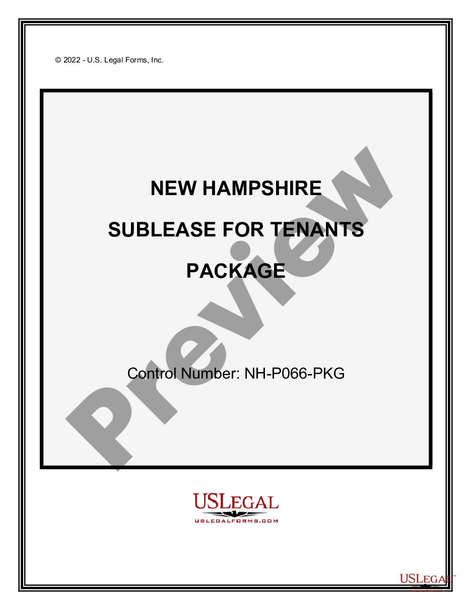 form Landlord Tenant Sublease Package preview