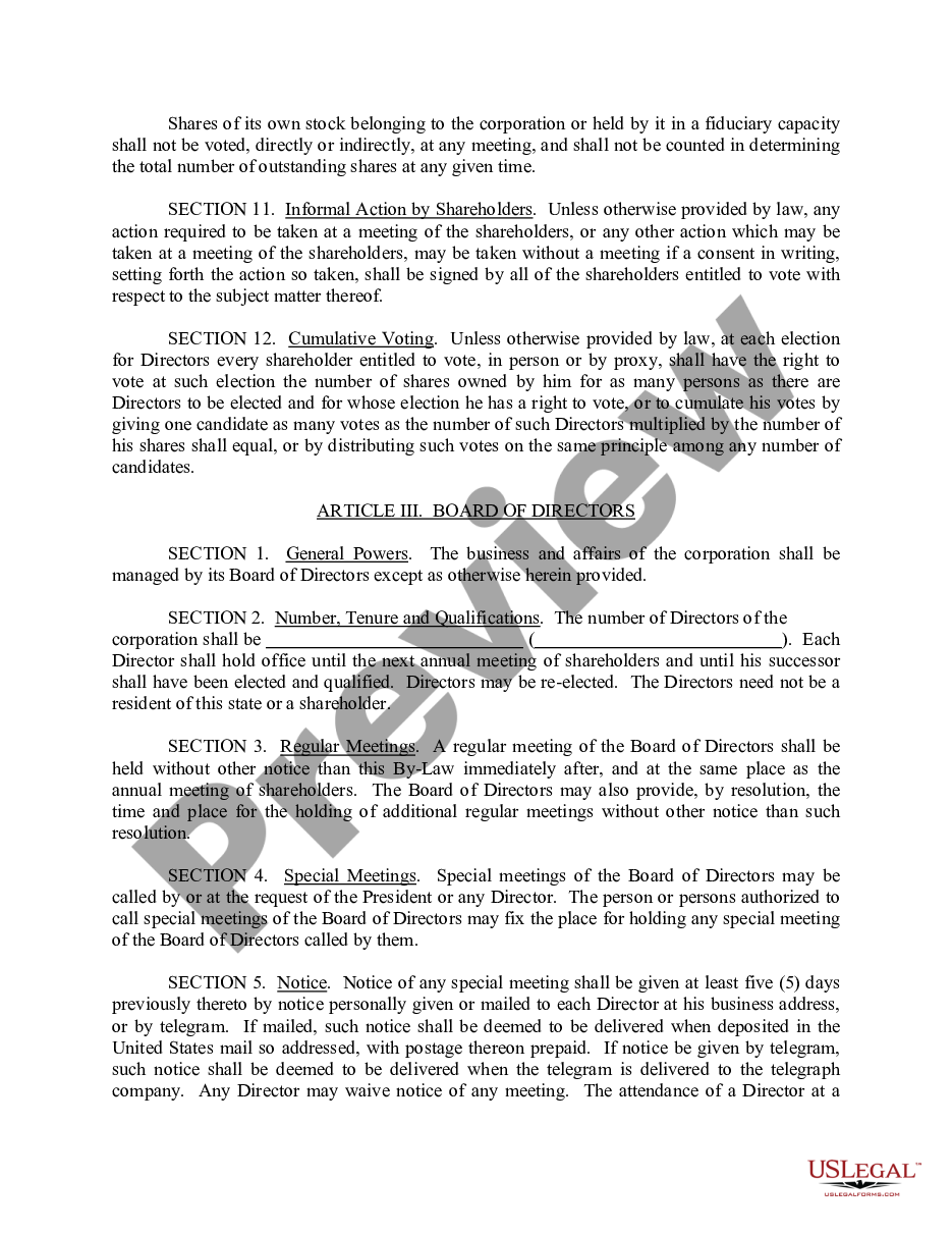 page 5 Sample Bylaws for a New Hampshire Professional Corporation preview