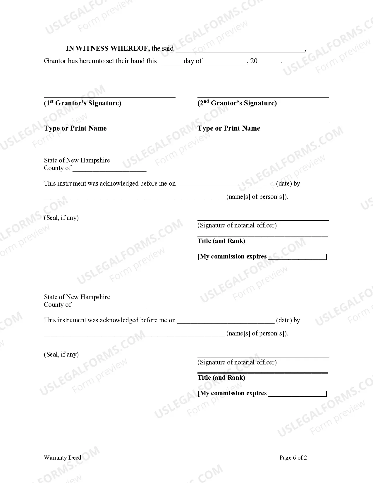 Preview Warranty Deed for Husband and Wife Converting Property from Tenants in Common to Joint Tenancy