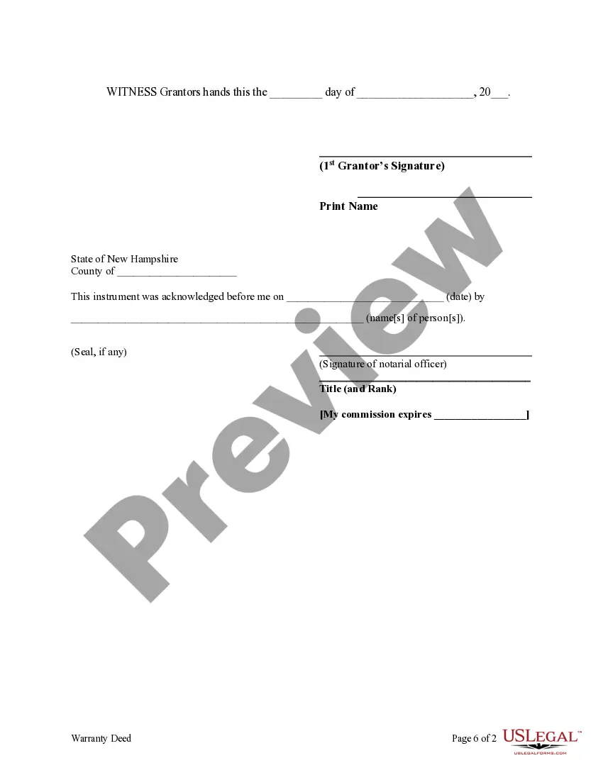 Preview Warranty Deed to Separate Property of One Spouse to Both Spouses as Joint Tenants