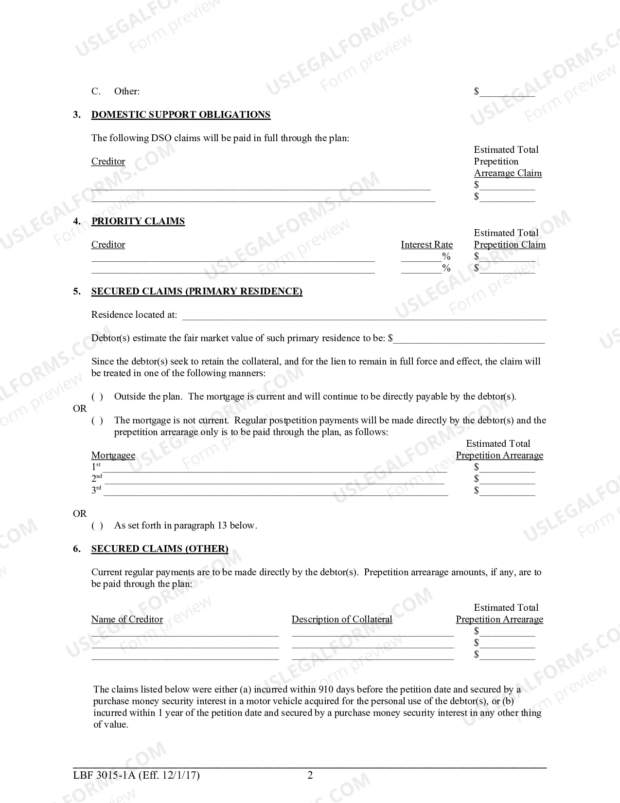Preview LBF 3015-1A Chapter 13 Plan