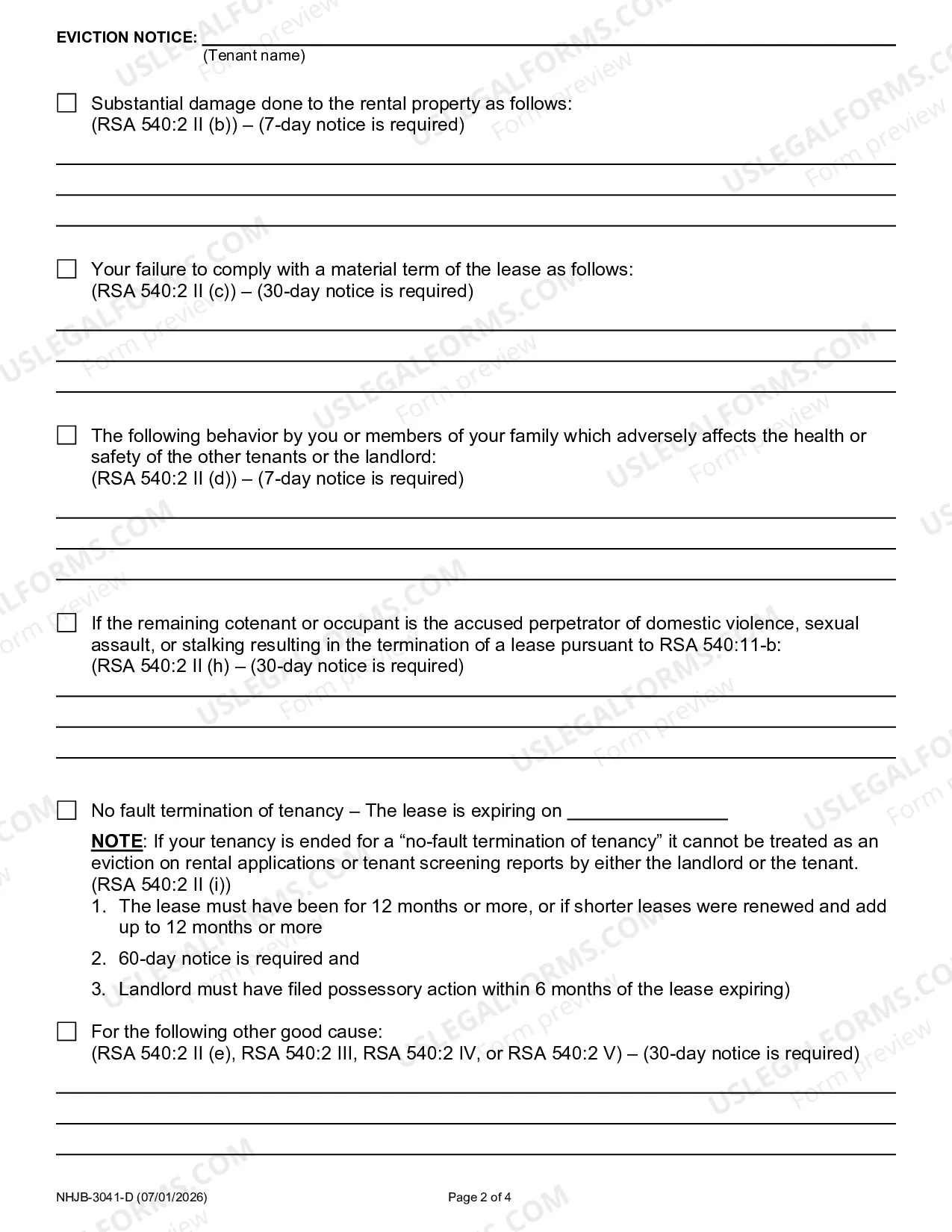 Preview Eviction Notice