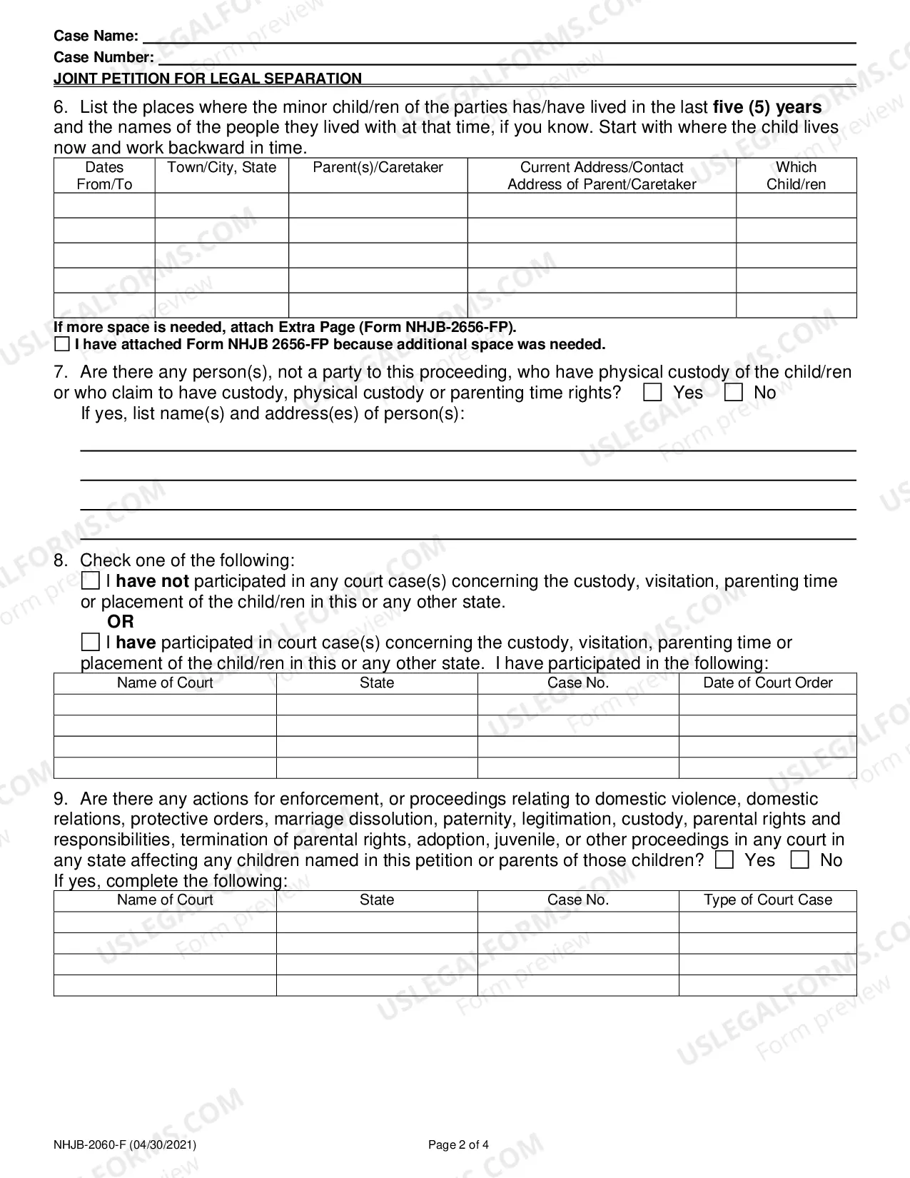Preview Petition for Legal Separation(Joint)