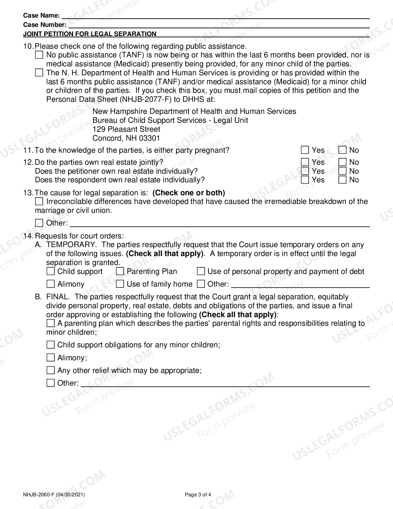 Preview Petition for Legal Separation(Joint)