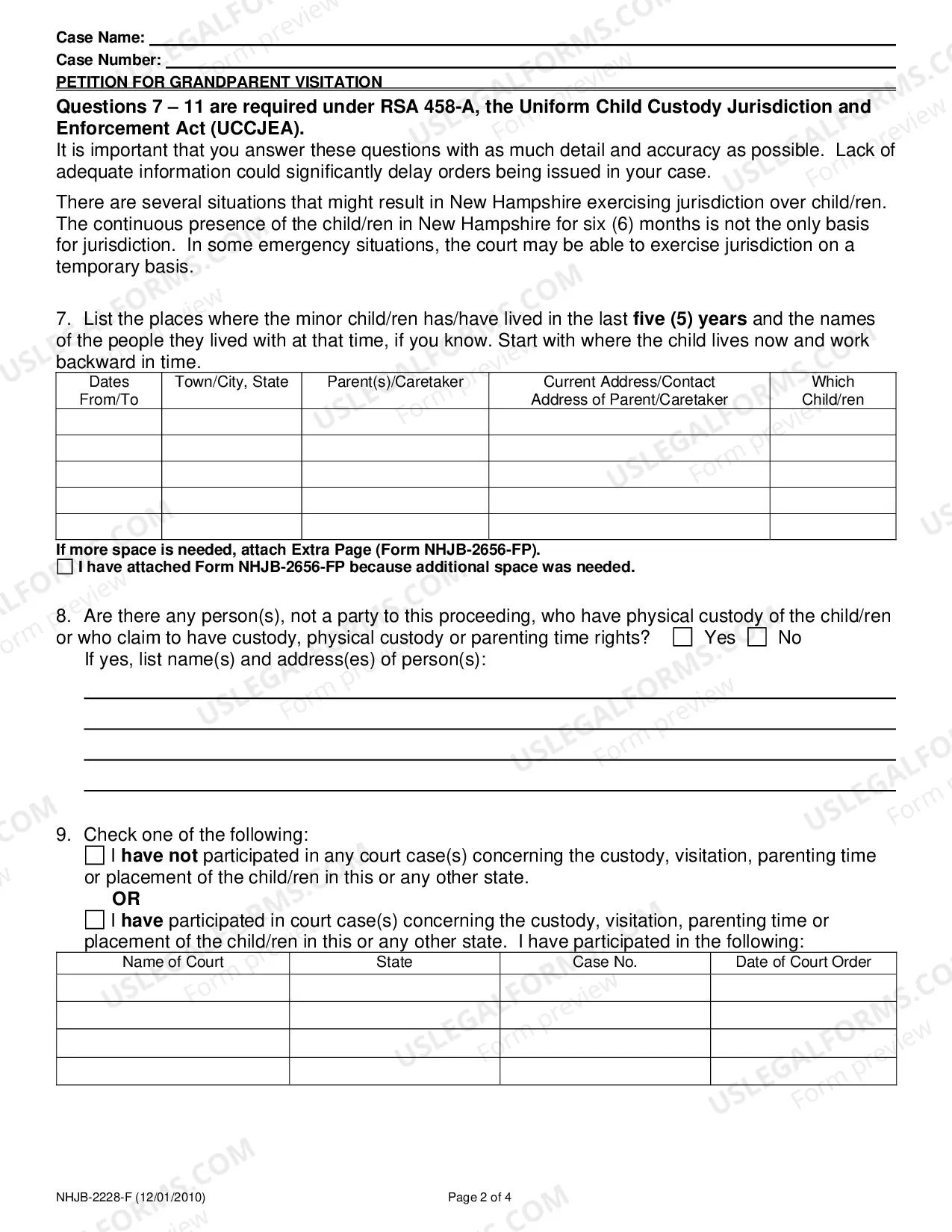 Preview Petition for Grandparent Visitation