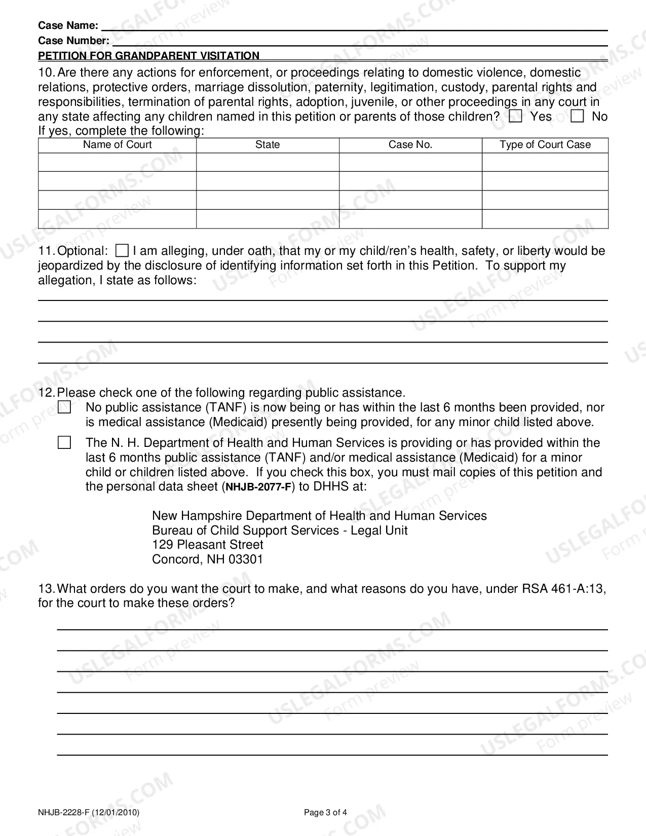 Preview Petition for Grandparent Visitation