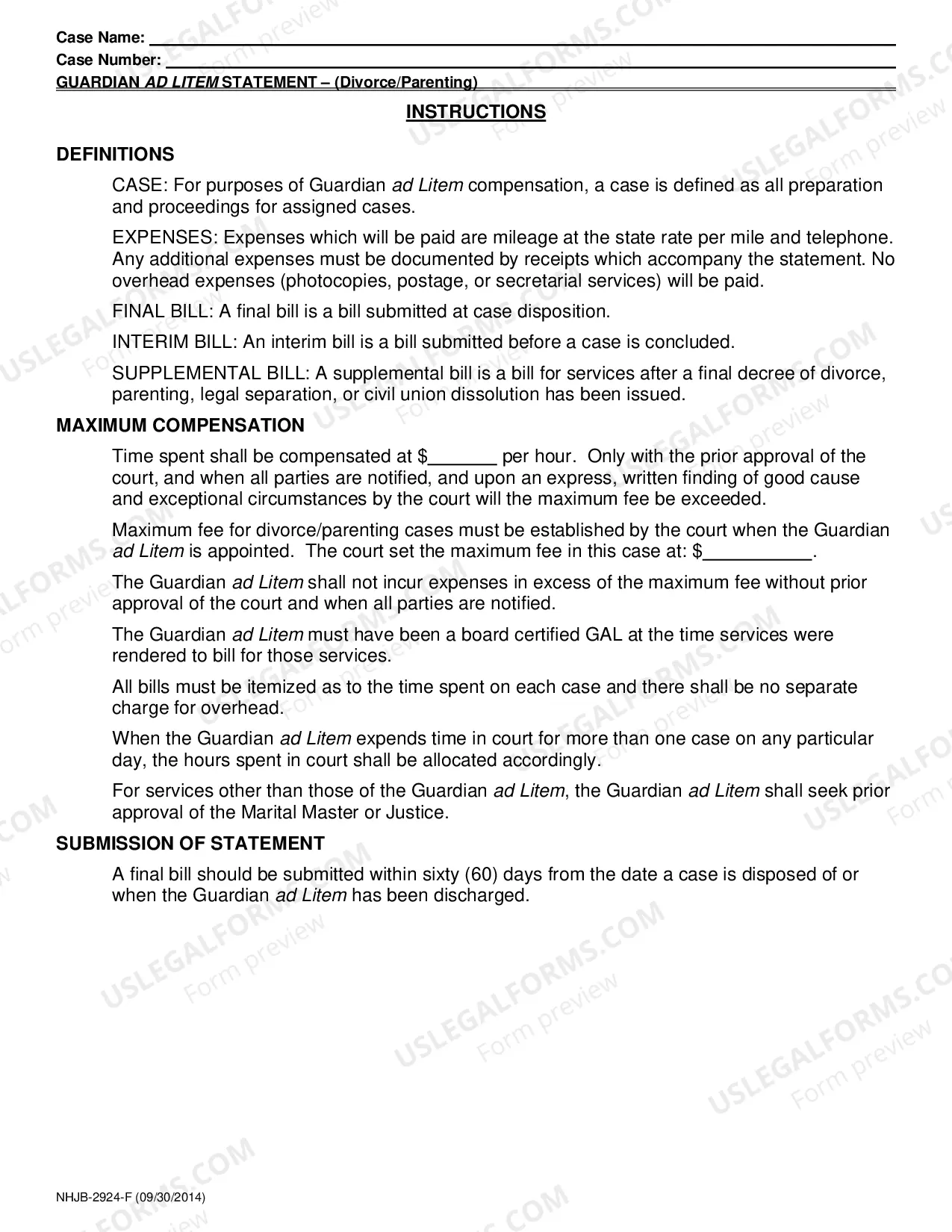 Preview Guardian Ad Litem Statement