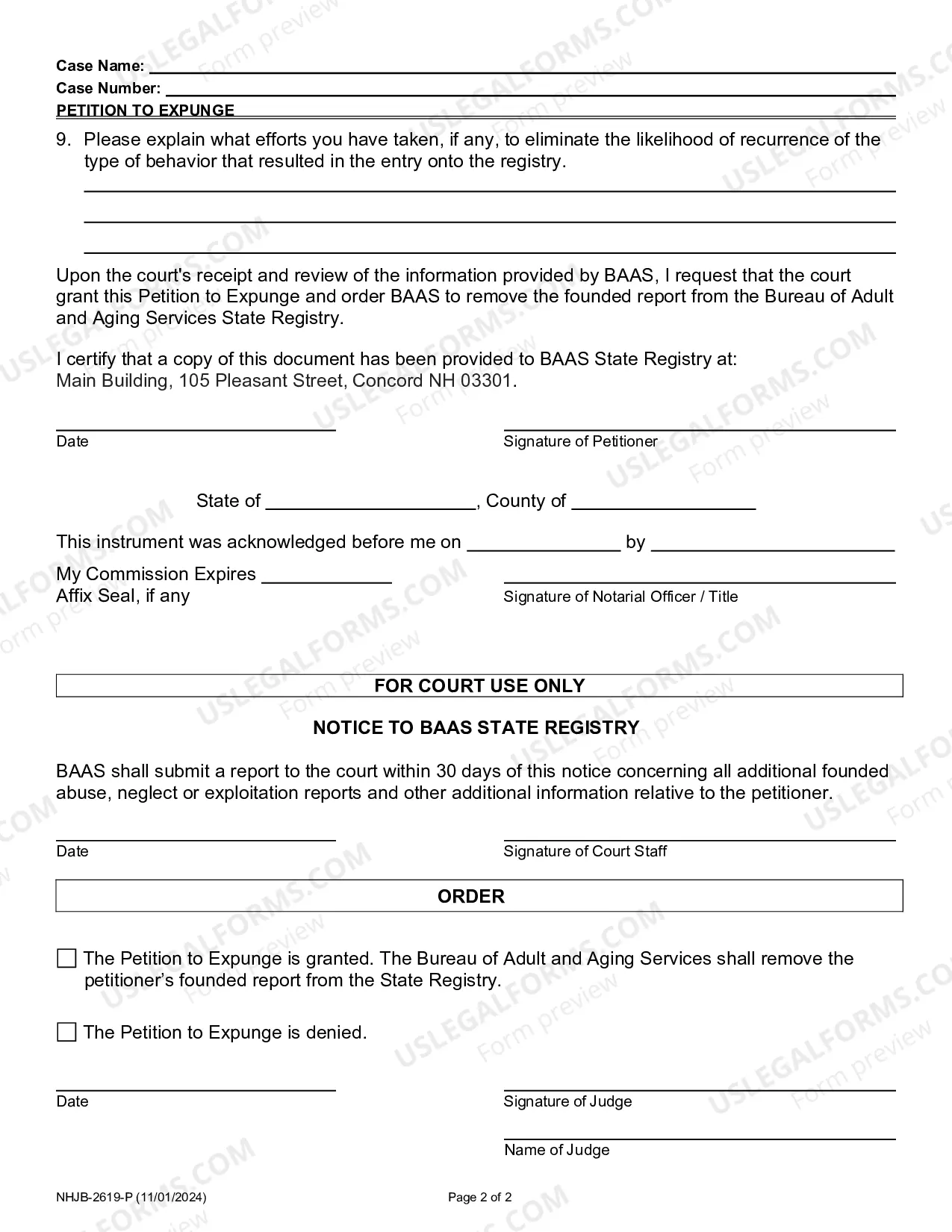 Preview Petition to Expunge