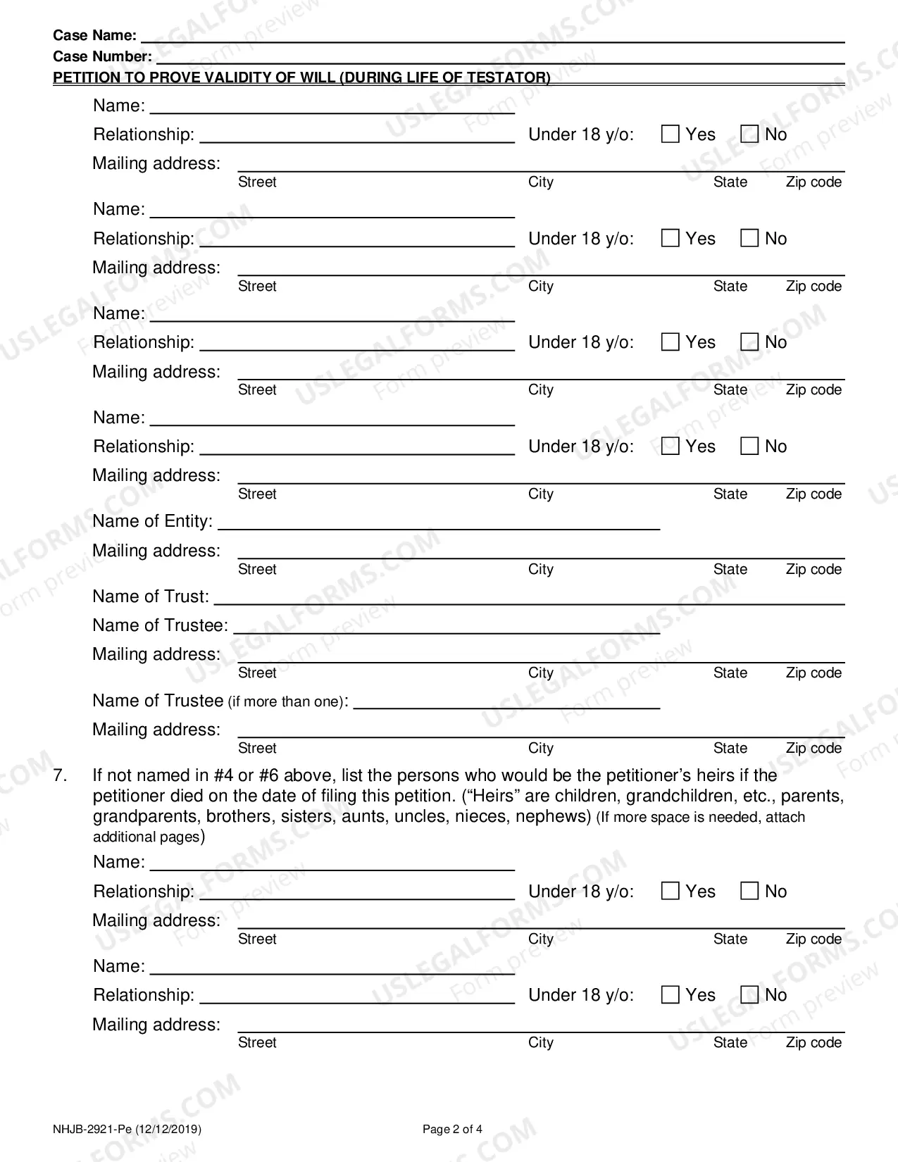 Preview Petition to Prove Validity of Will