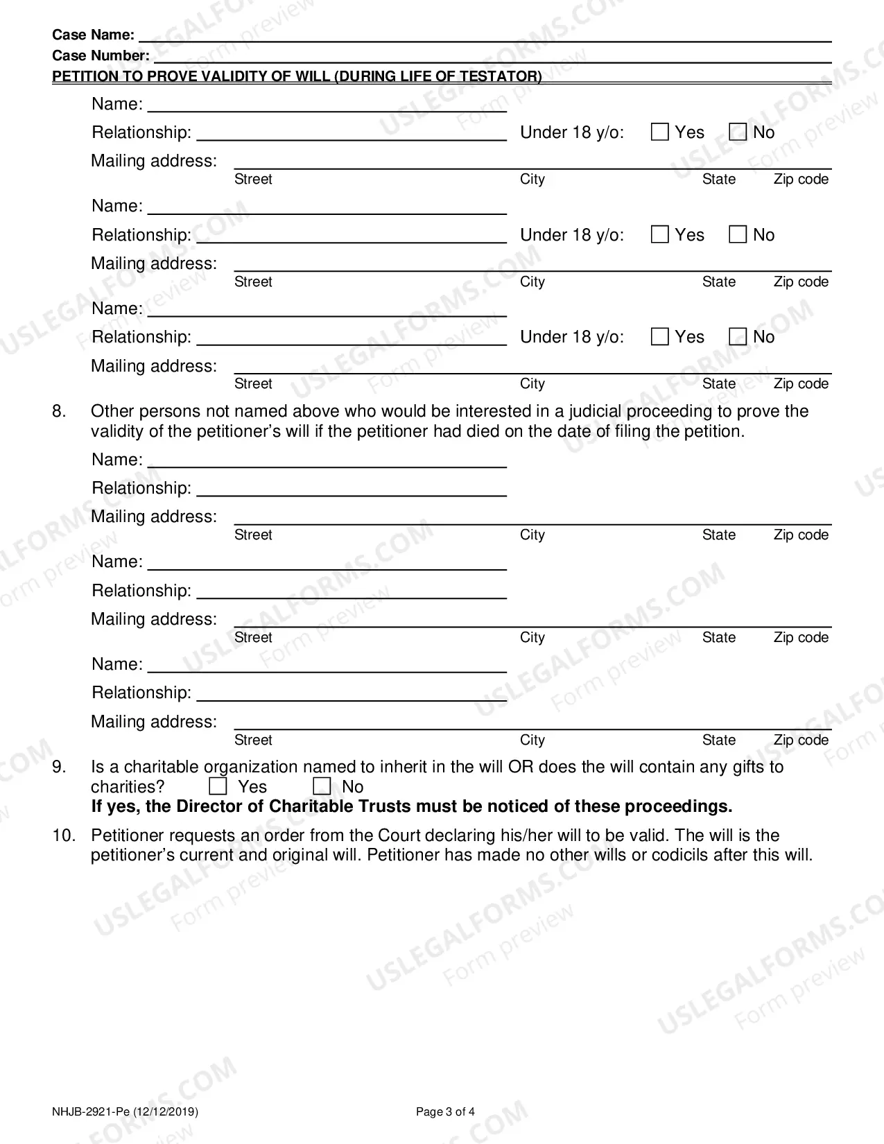 Preview Petition to Prove Validity of Will