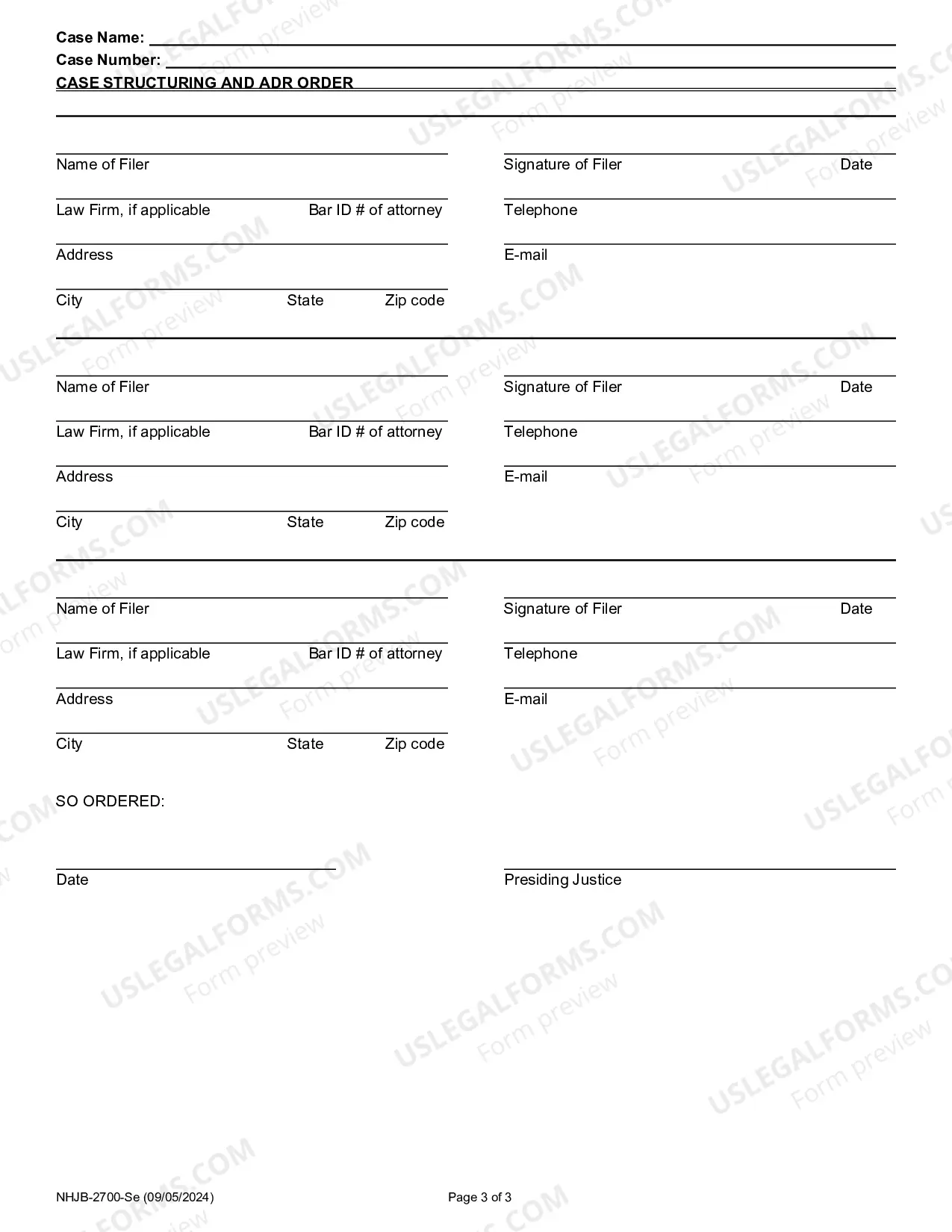Preview Case Structuring and ADR Order