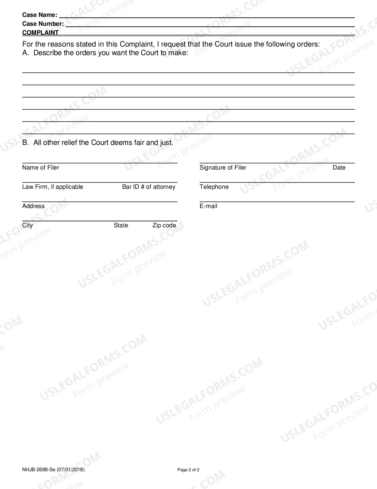 Preview Complaint