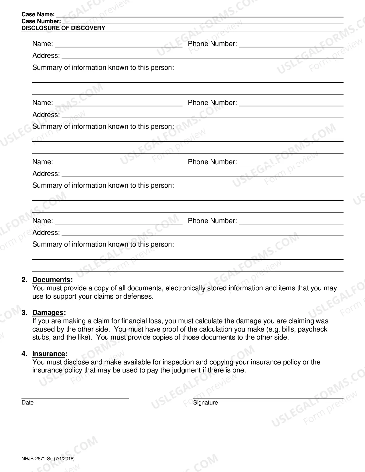 Preview Disclosure of Discovery