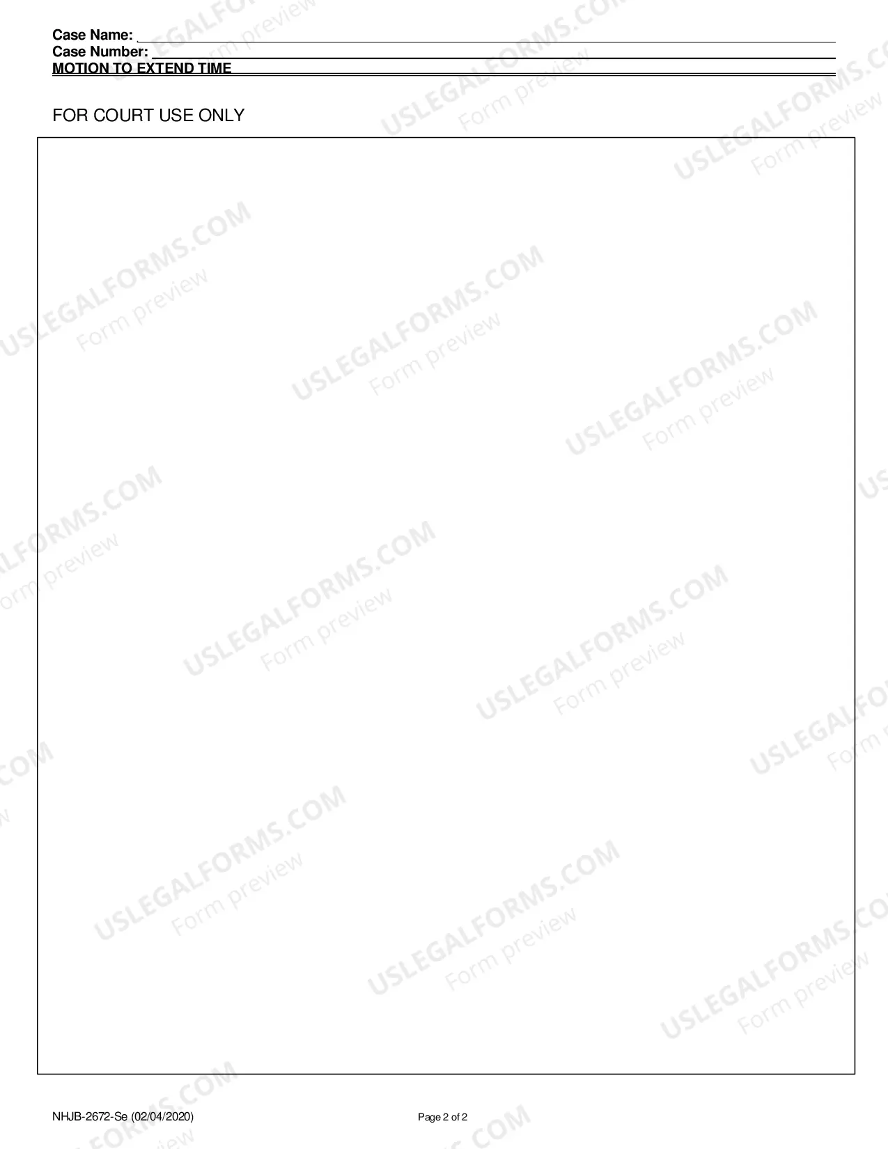 Preview Motion to Extend Time for Service