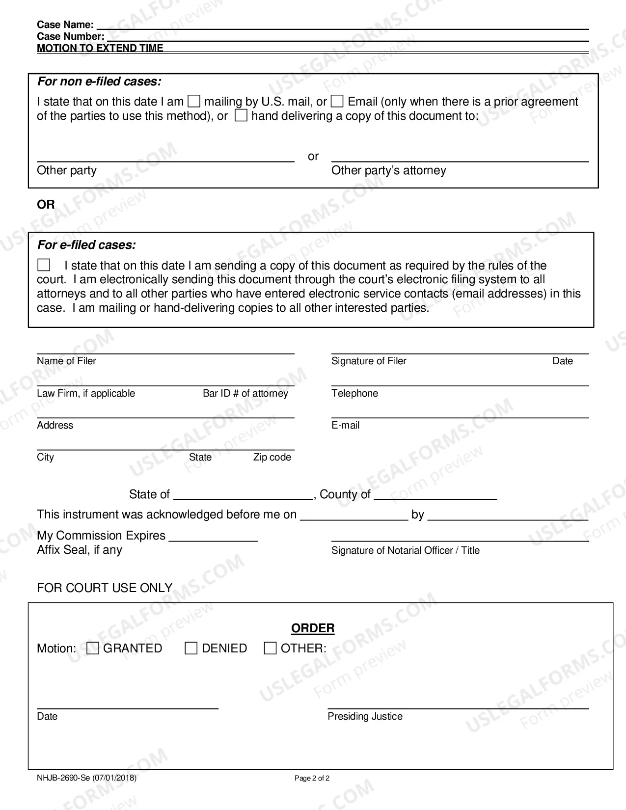 Preview Motion to Extend Time to Answer Complaint