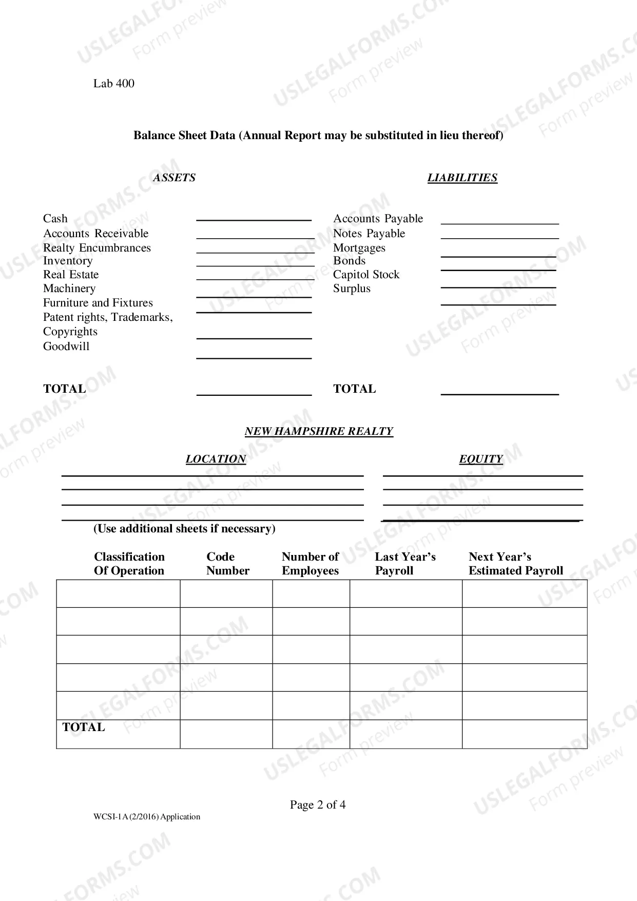 Preview Self-Insurance Application Group