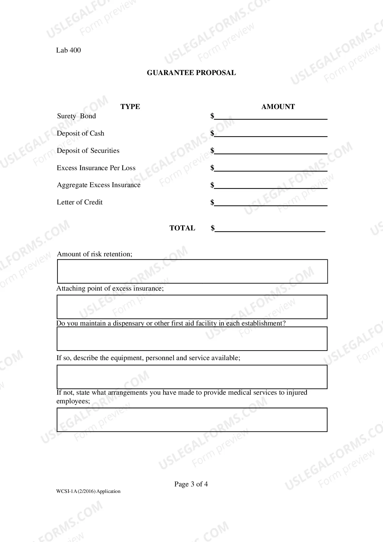 Preview Self-Insurance Application Group