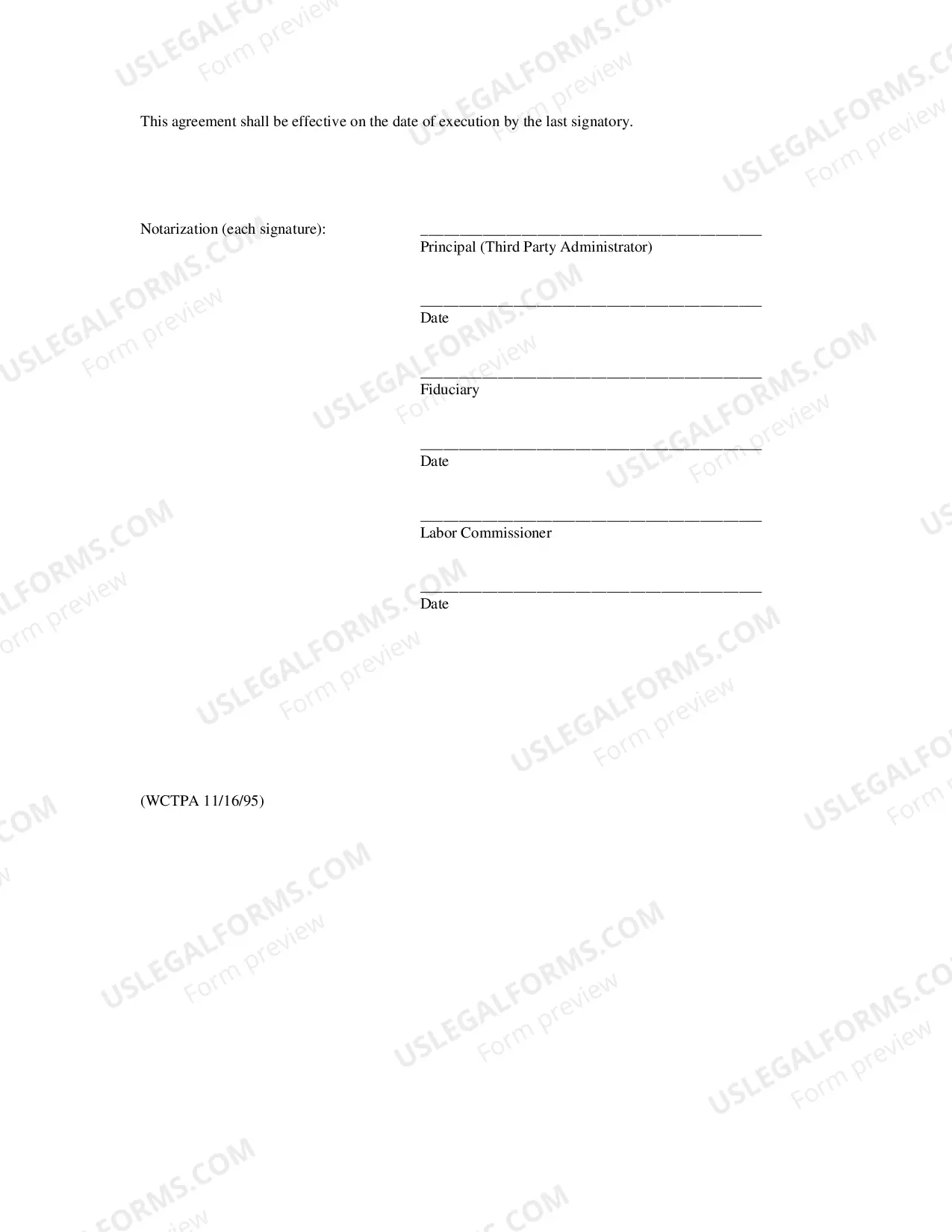 Preview Security Deposit Agreement for Third Party Administrator