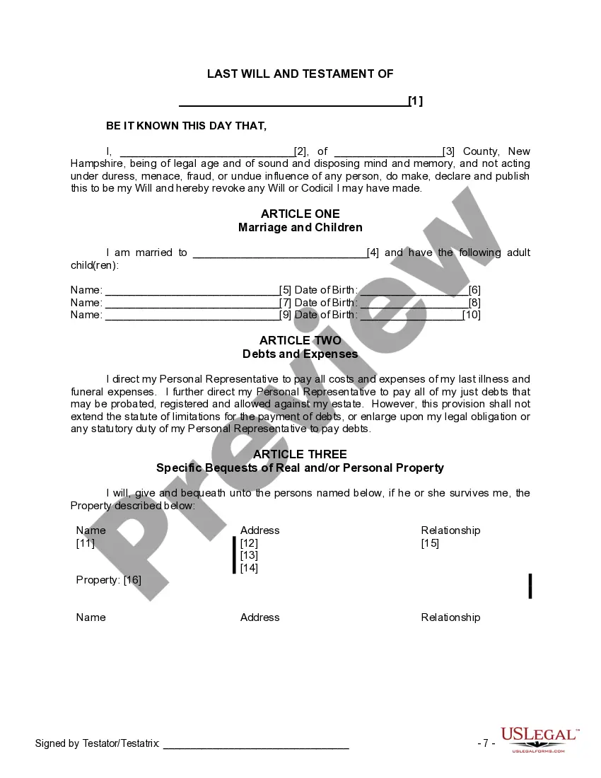Preview Mutual Wills Package with Last Wills and Testaments for Married Couple with Adult Children