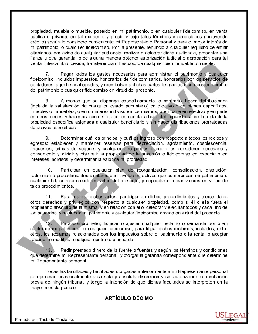 Preview Formulario de última voluntad y testamento legal para una pareja de unión civil sin hijos