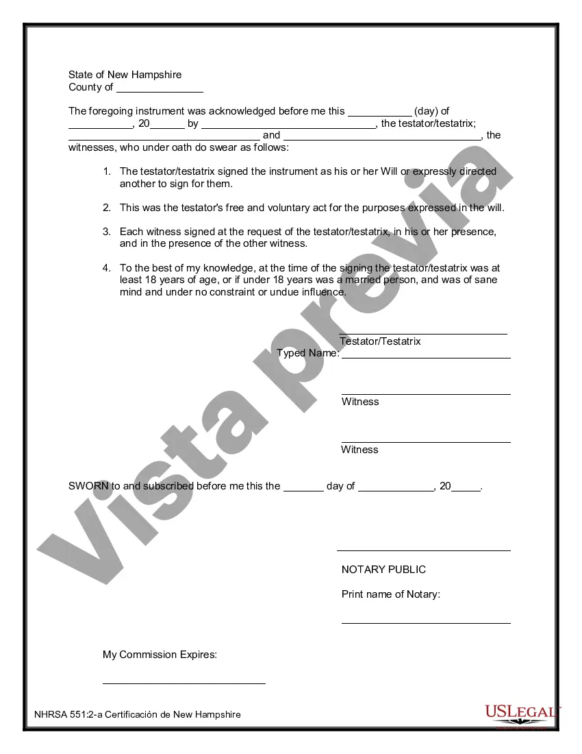 Preview Último testamento legal y formulario de testamento con todos los bienes en fideicomiso llamado testamento invertido