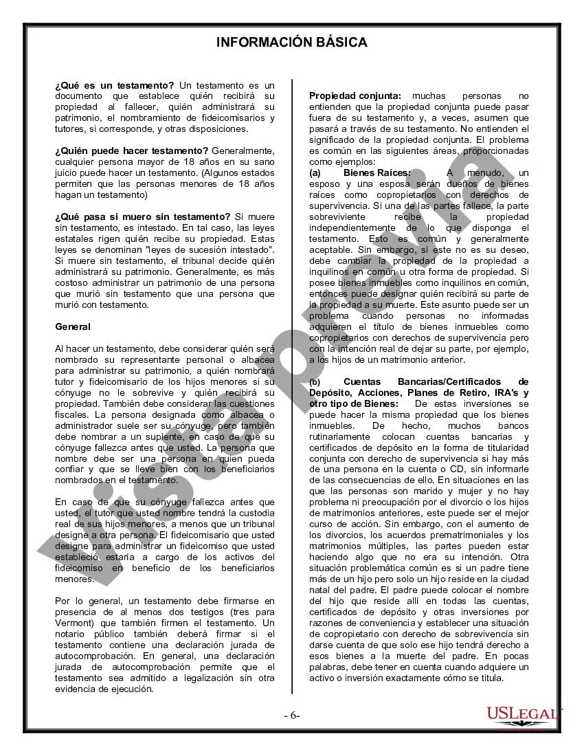 Preview Última voluntad y testamento para otras personas