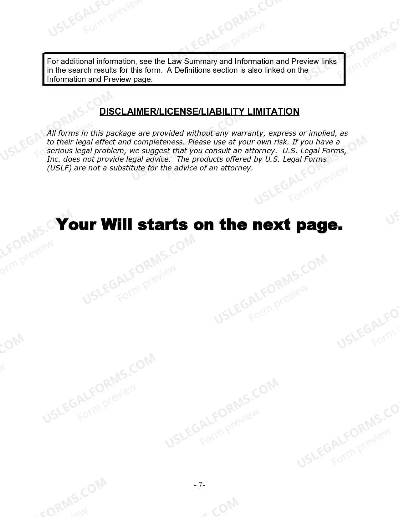 Preview Last Will and Testament for other Persons