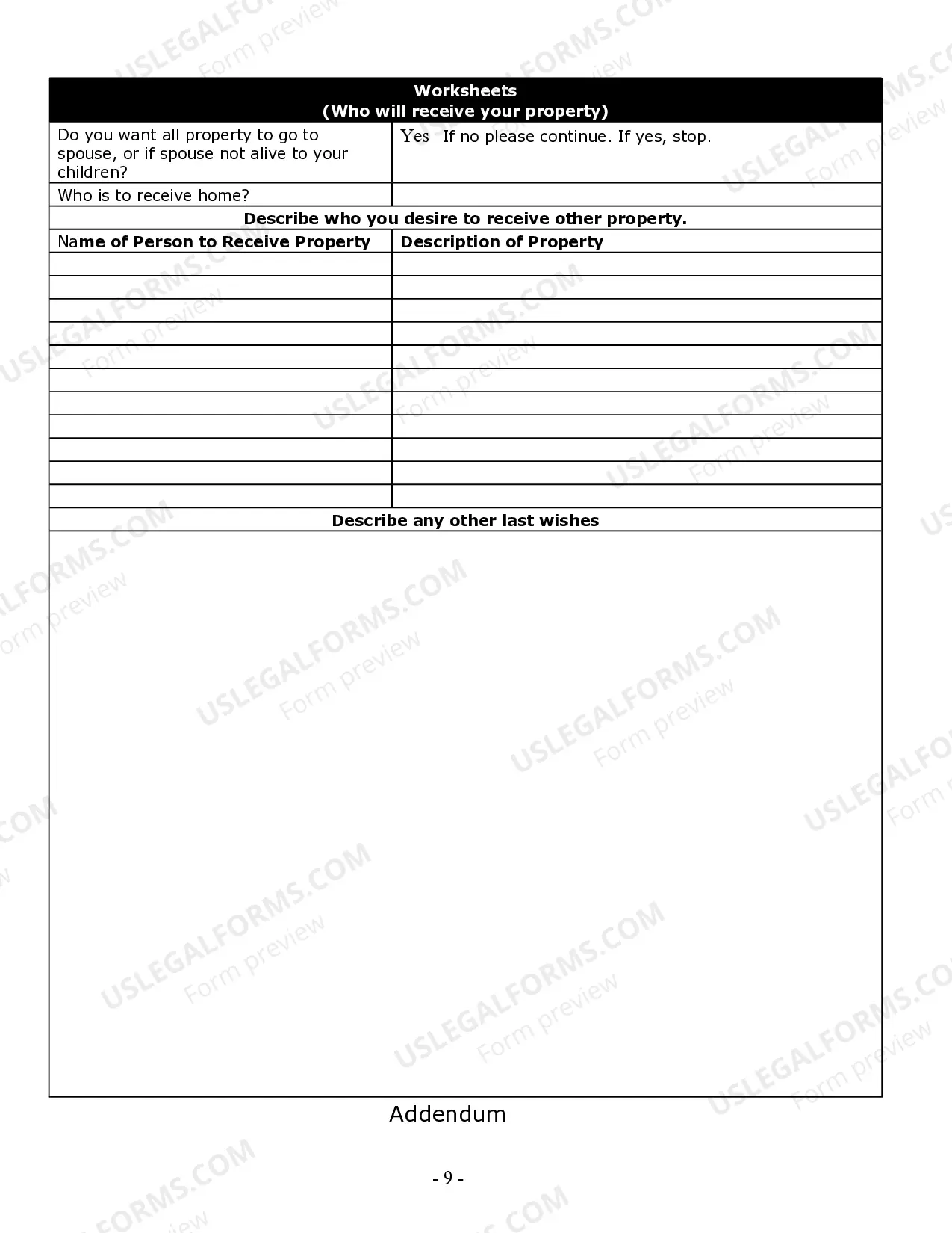 Preview Estate Planning Questionnaire and Worksheets