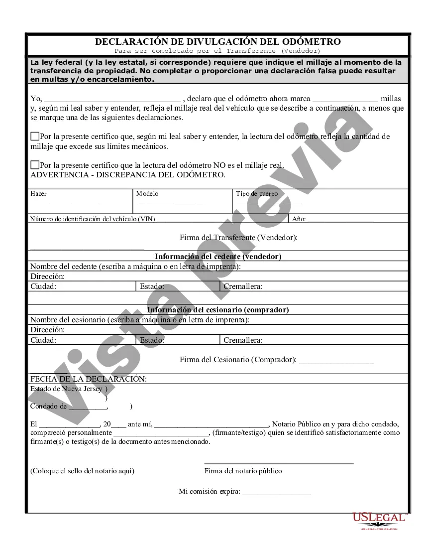 Preview Factura de venta de automóvil y estado de cuenta del odómetro para la venta tal como está