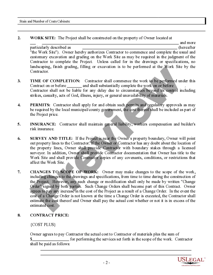 Preview Painting Contract for Contractor