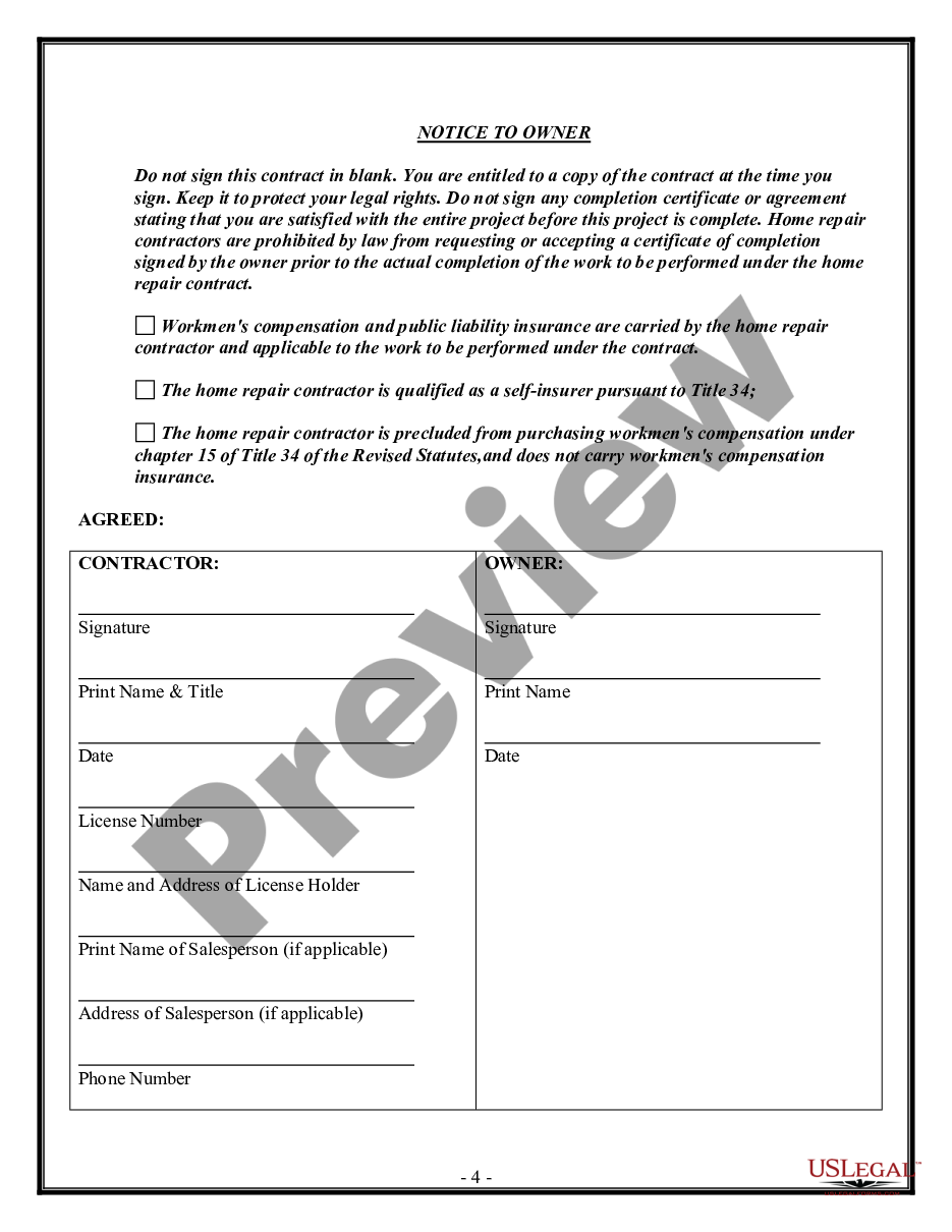 page 3 Trim Carpenter Contract for Contractor preview