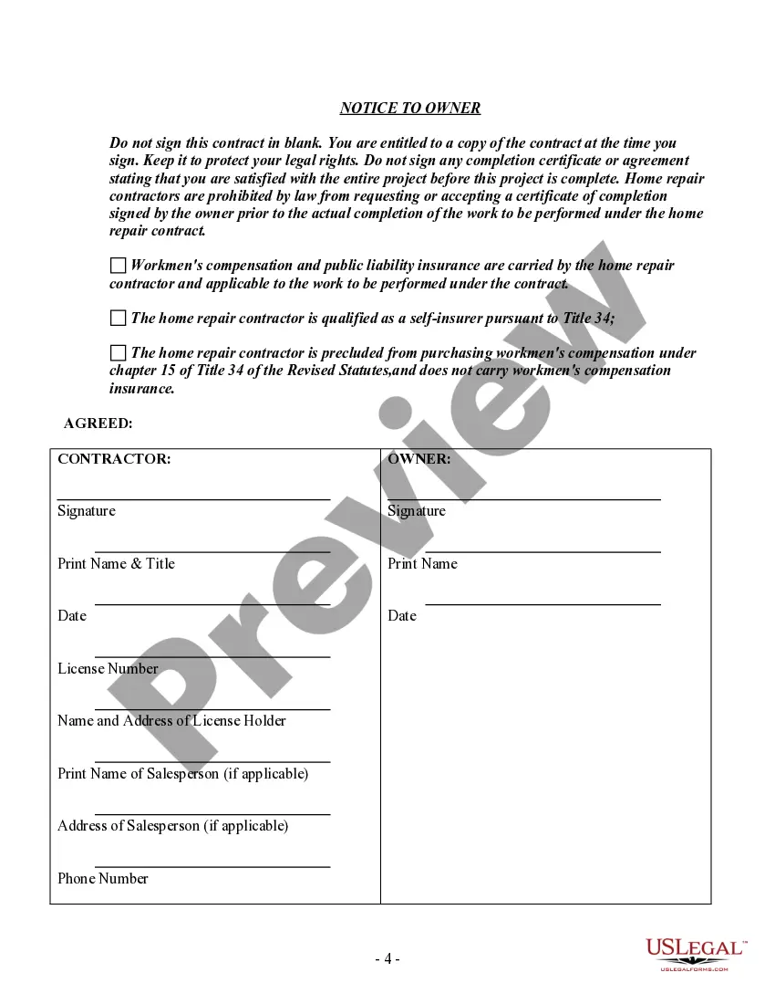 Preview Security Contract for Contractor