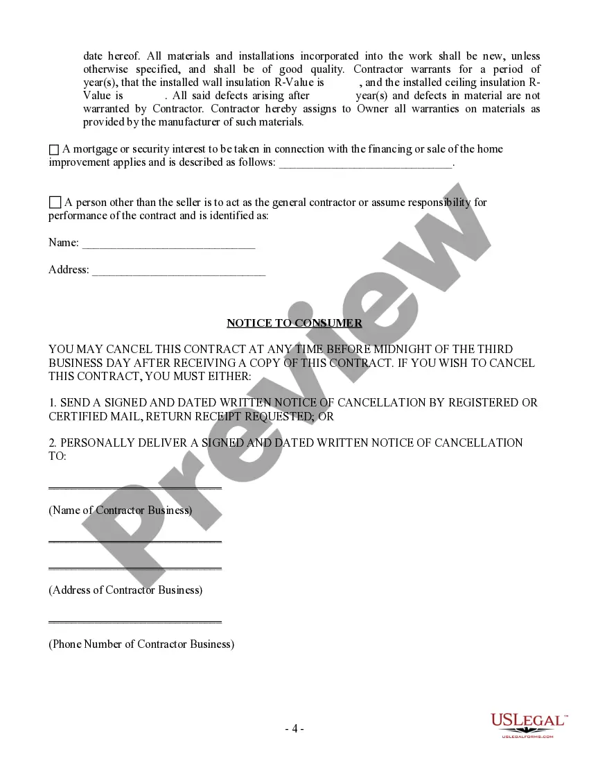 Get Insulation Contract for Contractor Preview Insulation Contract for Contractor