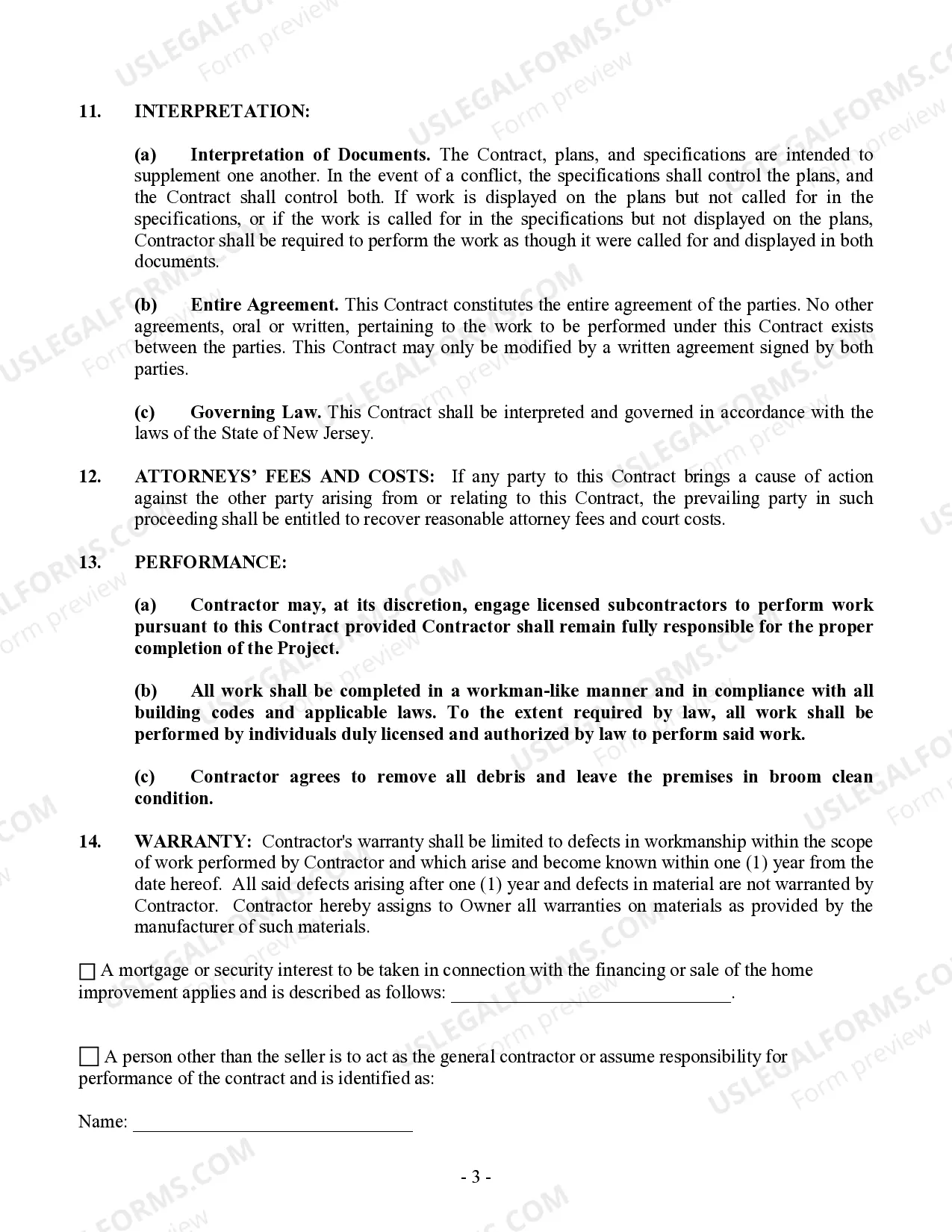 Preview Refrigeration Contract for Contractor