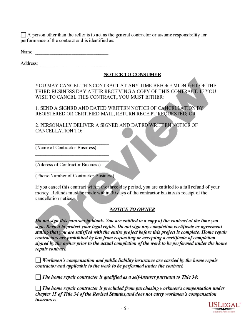 Preview Foundation Contract for Contractor